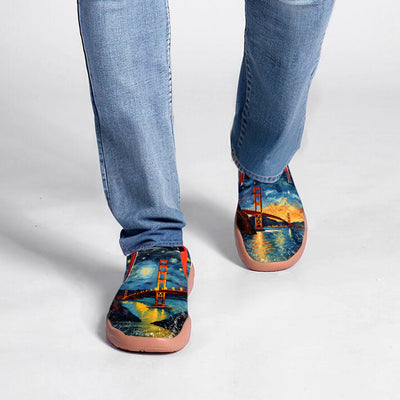 Starry Night San Francisco City Slip On