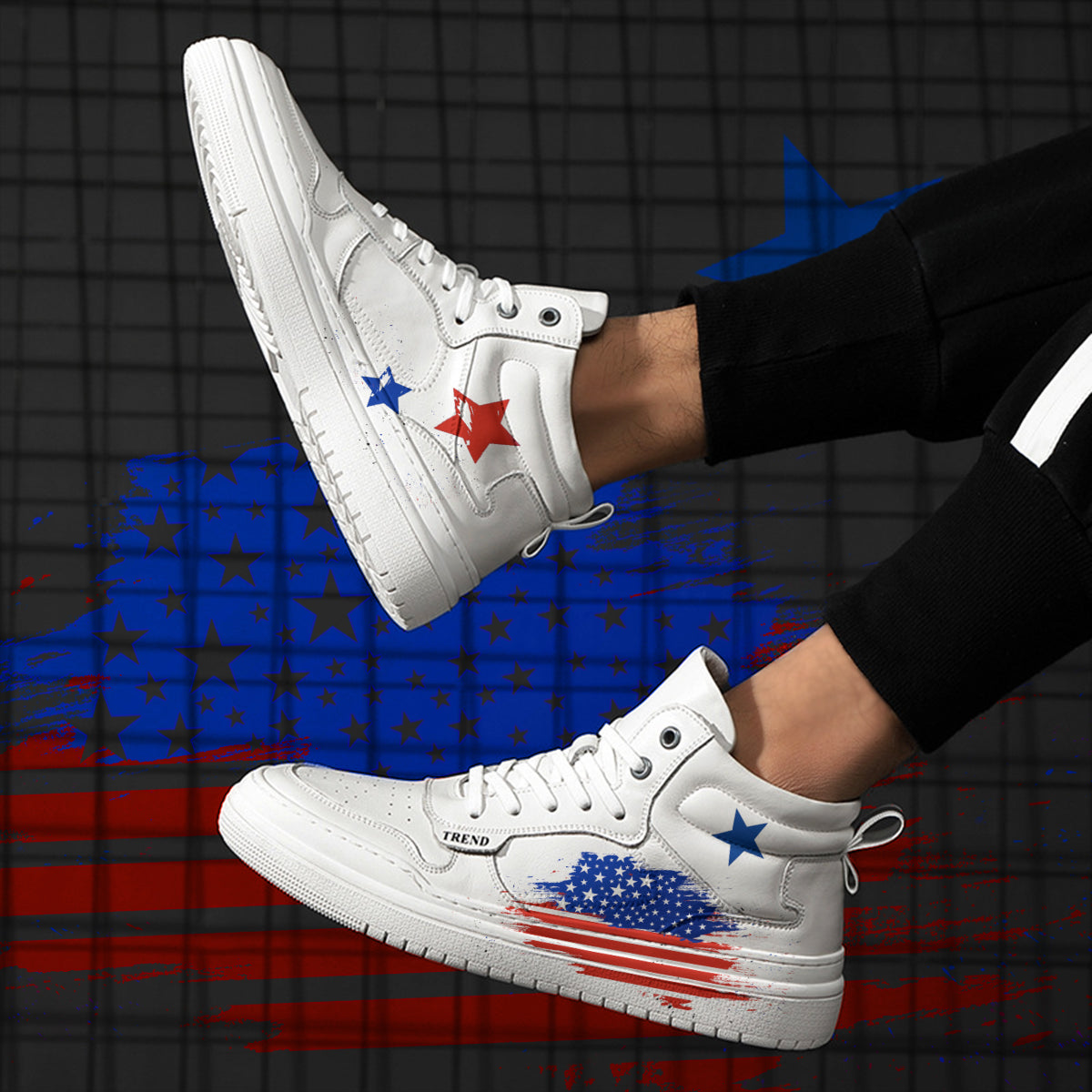 American Flag High Top Sneaker