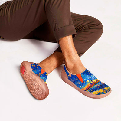 Starry Night Detroit City Slip On