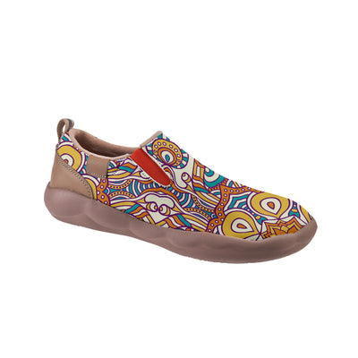 Yellow Mandala Slip On