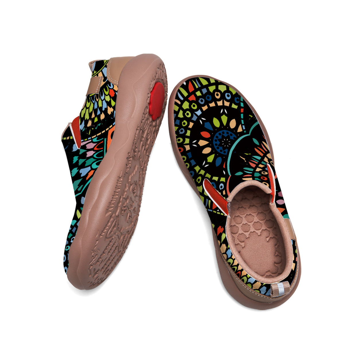 Abstract Vintage flower Slip On