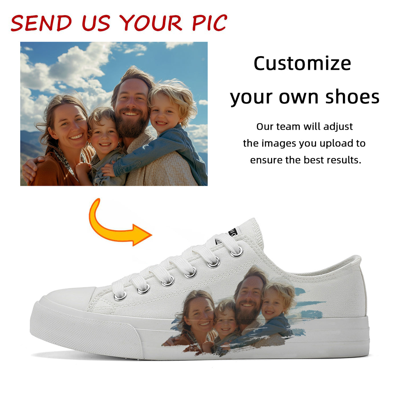 Customizable Low Top Canvas Shoes