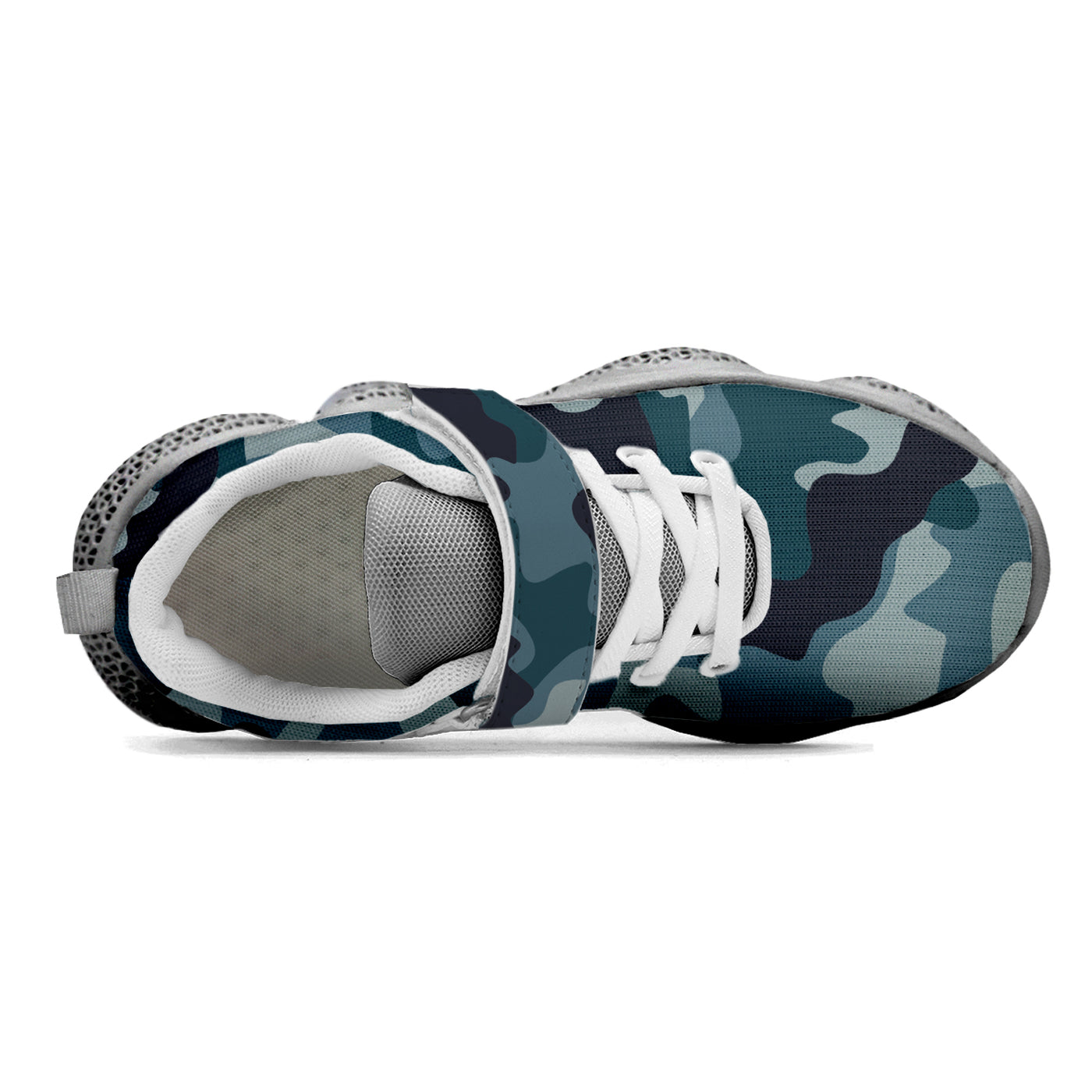 Blue Camouflage Kids Running Shoes