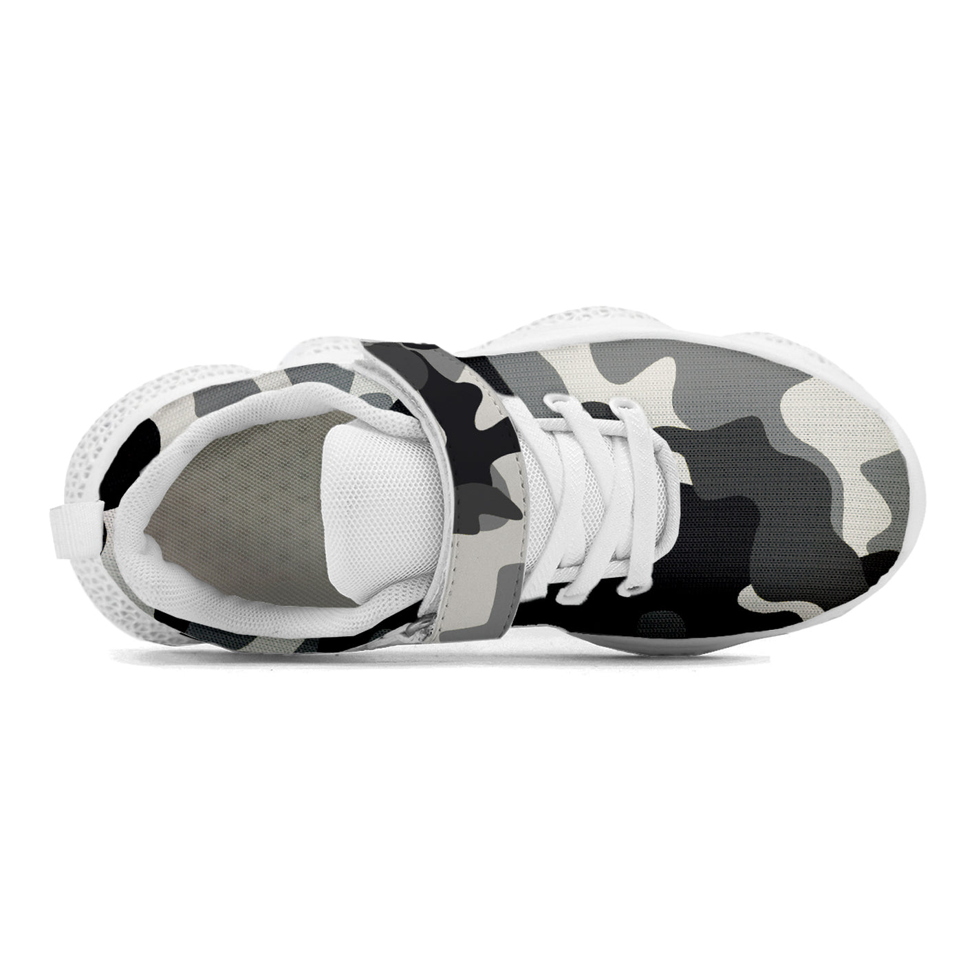 Black Camouflage Kids Running Shoes