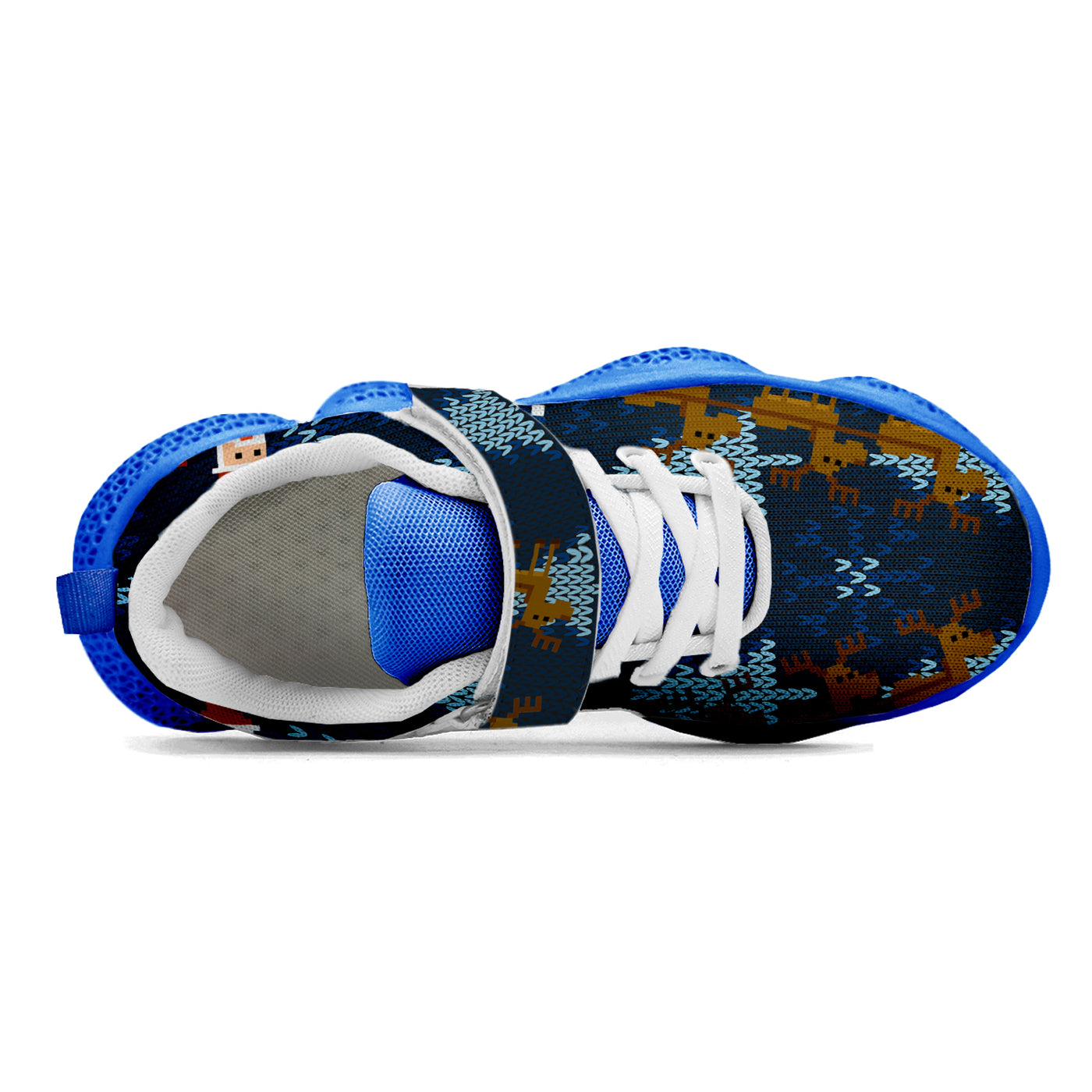 Pixel Christmas Santa Claus Kids Running Shoes