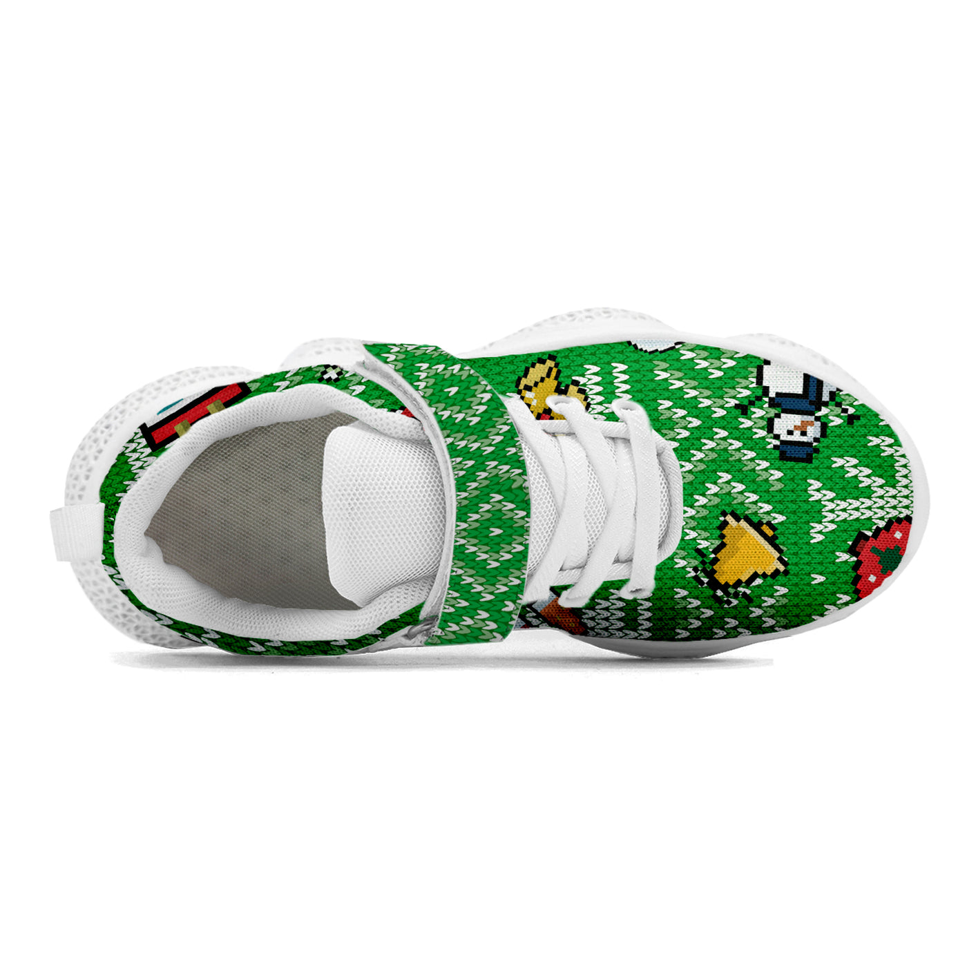 Pixel Christmas Snowman Kids Running Shoes