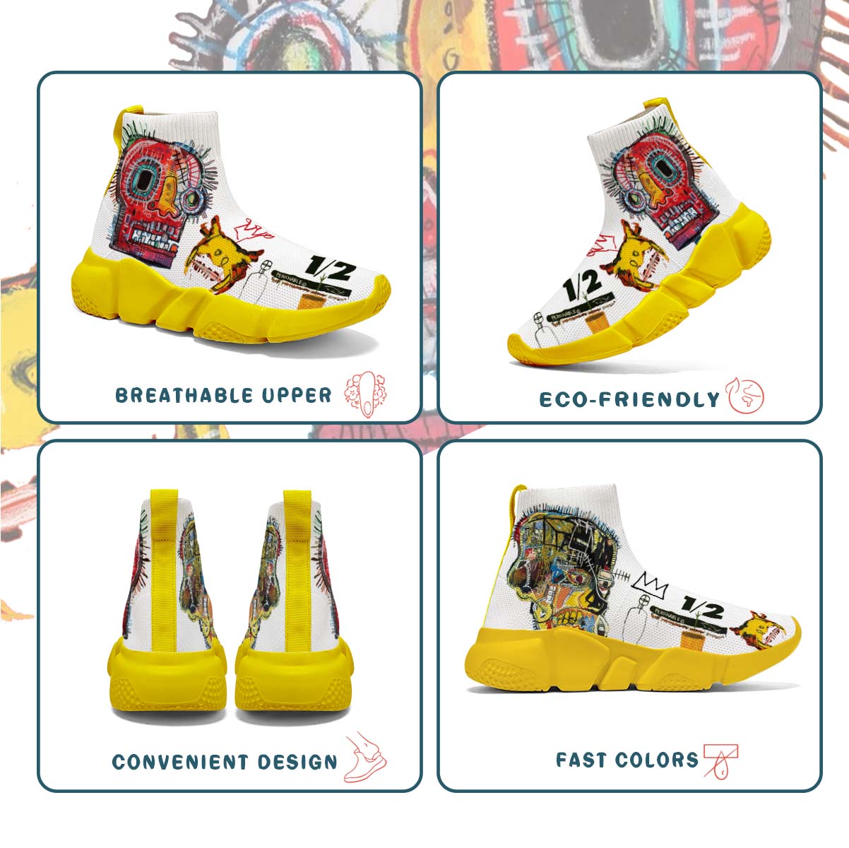 Graffiti Basquiat Kids Speed Trainer