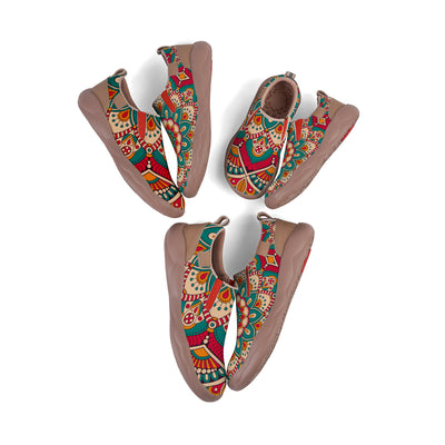 Ethnic Mandala Flower Slip On