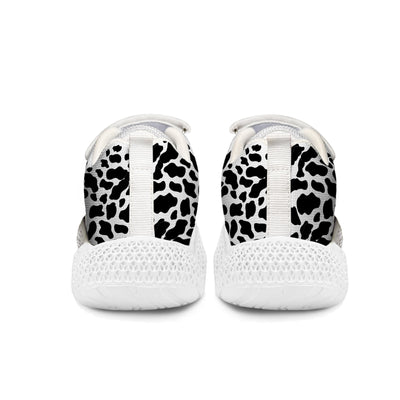 Cow Print Kids Running Shoes