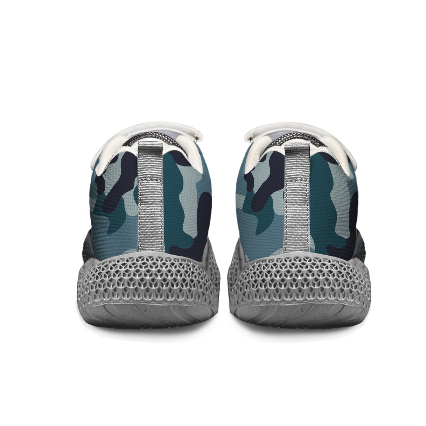 Blue Camouflage Kids Running Shoes