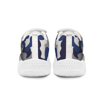 Blue Camouflage Kids Running Shoes