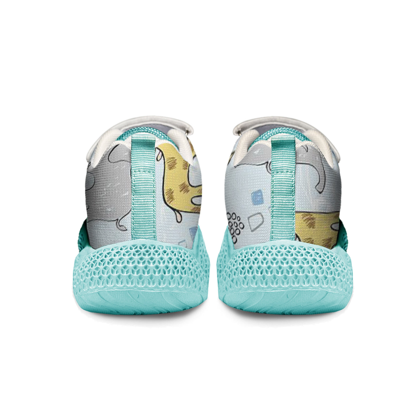 Giraffe And Monkey Kids Running Shoes