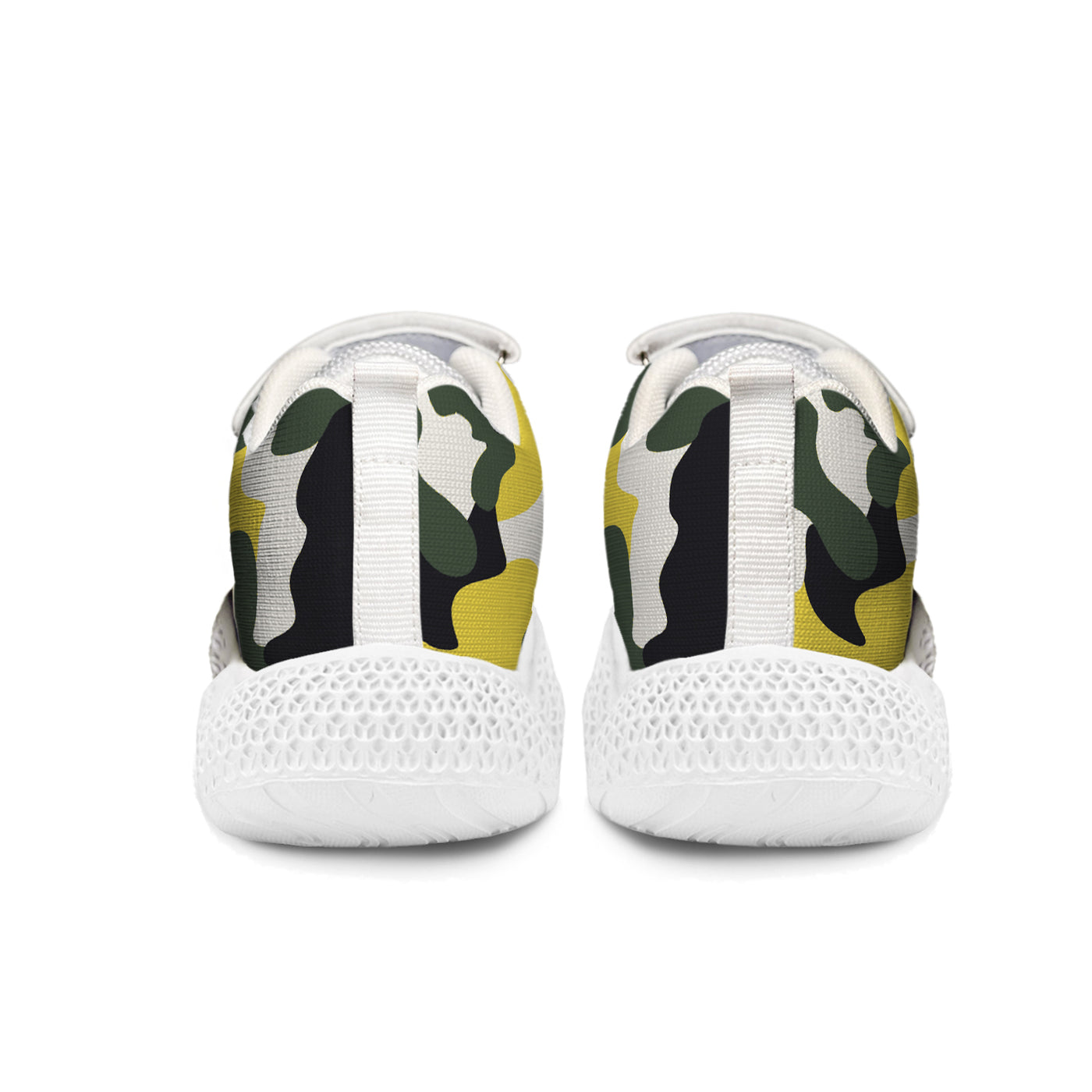 Yellow Camouflage Kids Running Shoes