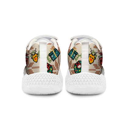 Pixel Christmas Santa Claus Kids Running Shoes