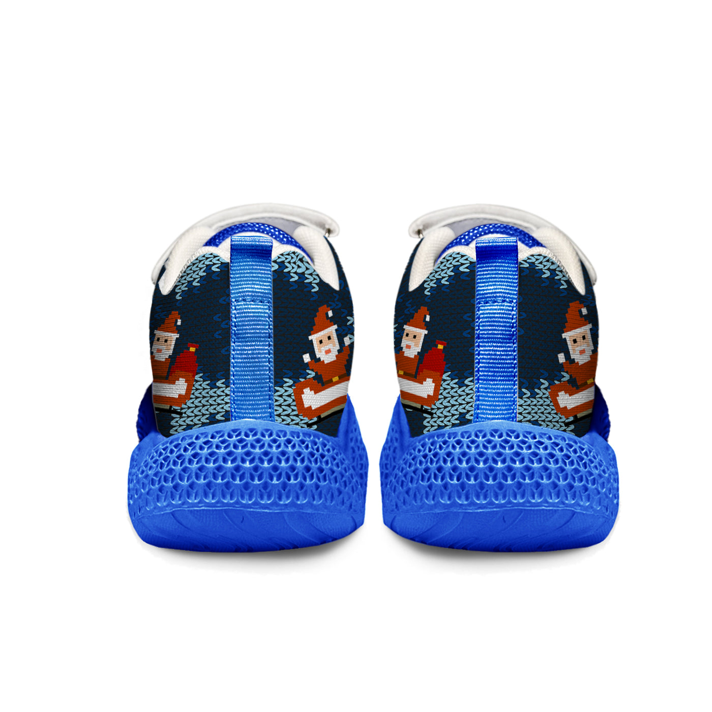 Pixel Christmas Santa Claus Kids Running Shoes