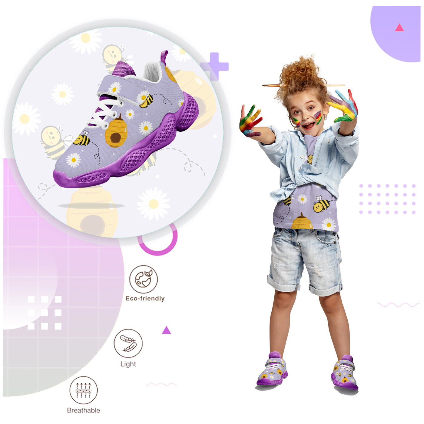 Bee Kids Running Shoes