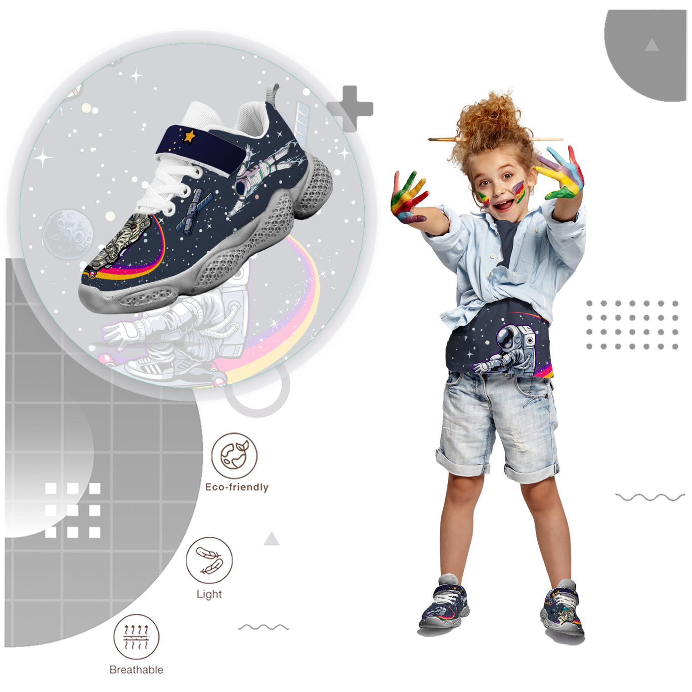 Astronaut Kids Running Shoes