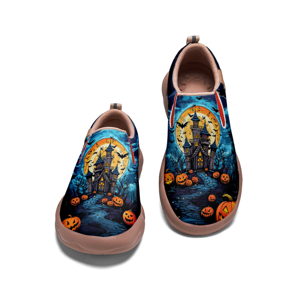 Halloween Pumpkin Castle Slip On