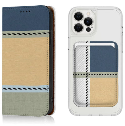 Yellow Plaid Pattern iPhone Leather Case