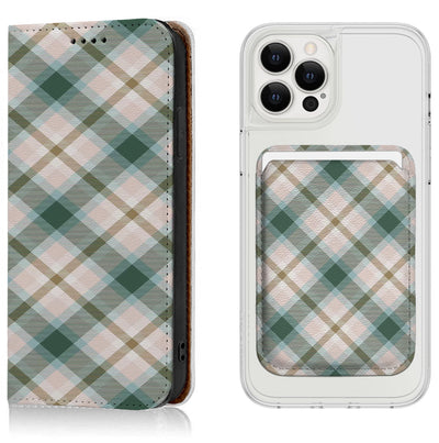 Green Plaid Pattern iPhone Leather Case