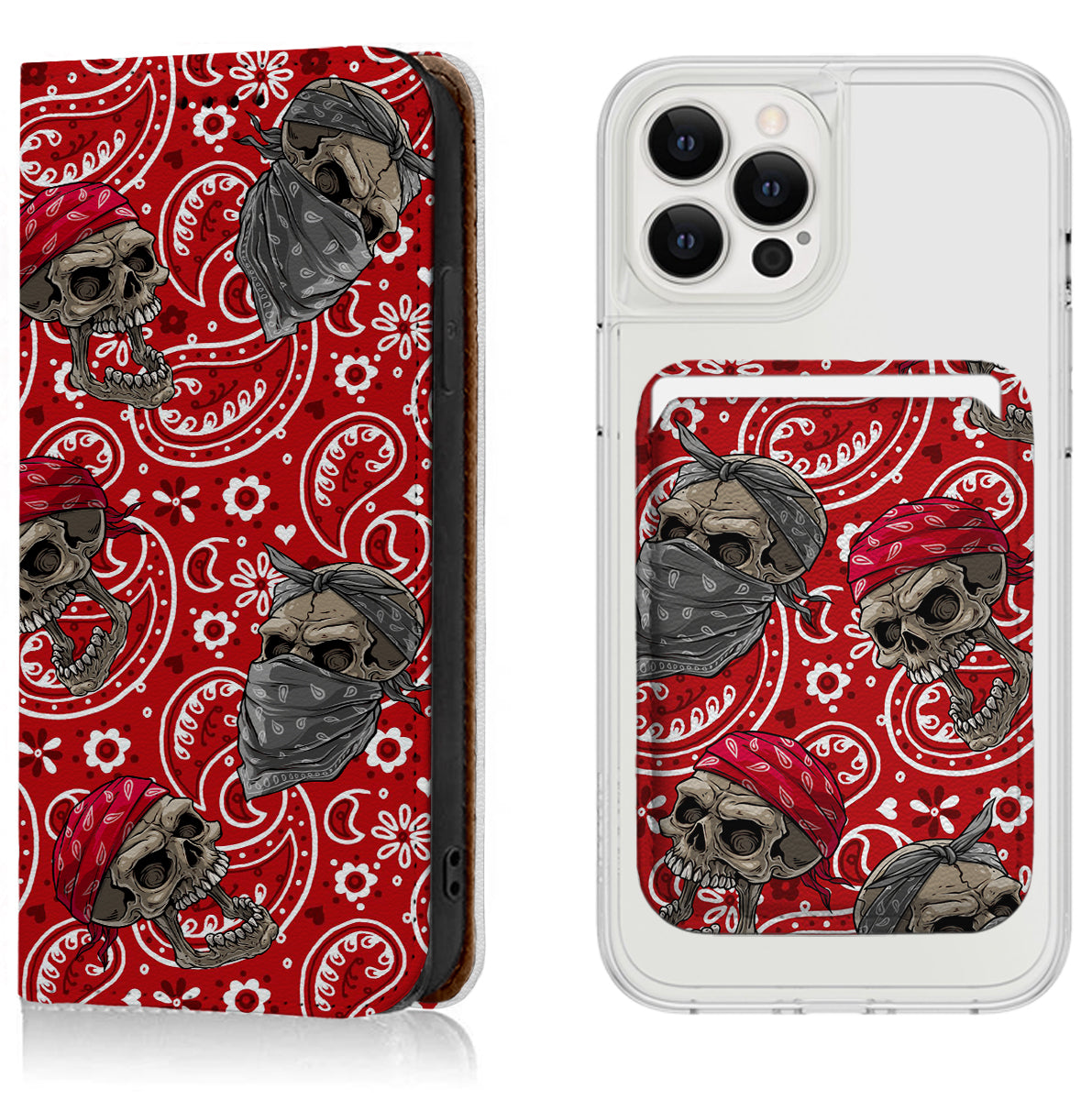 Red Bandana iPhone Leather Case