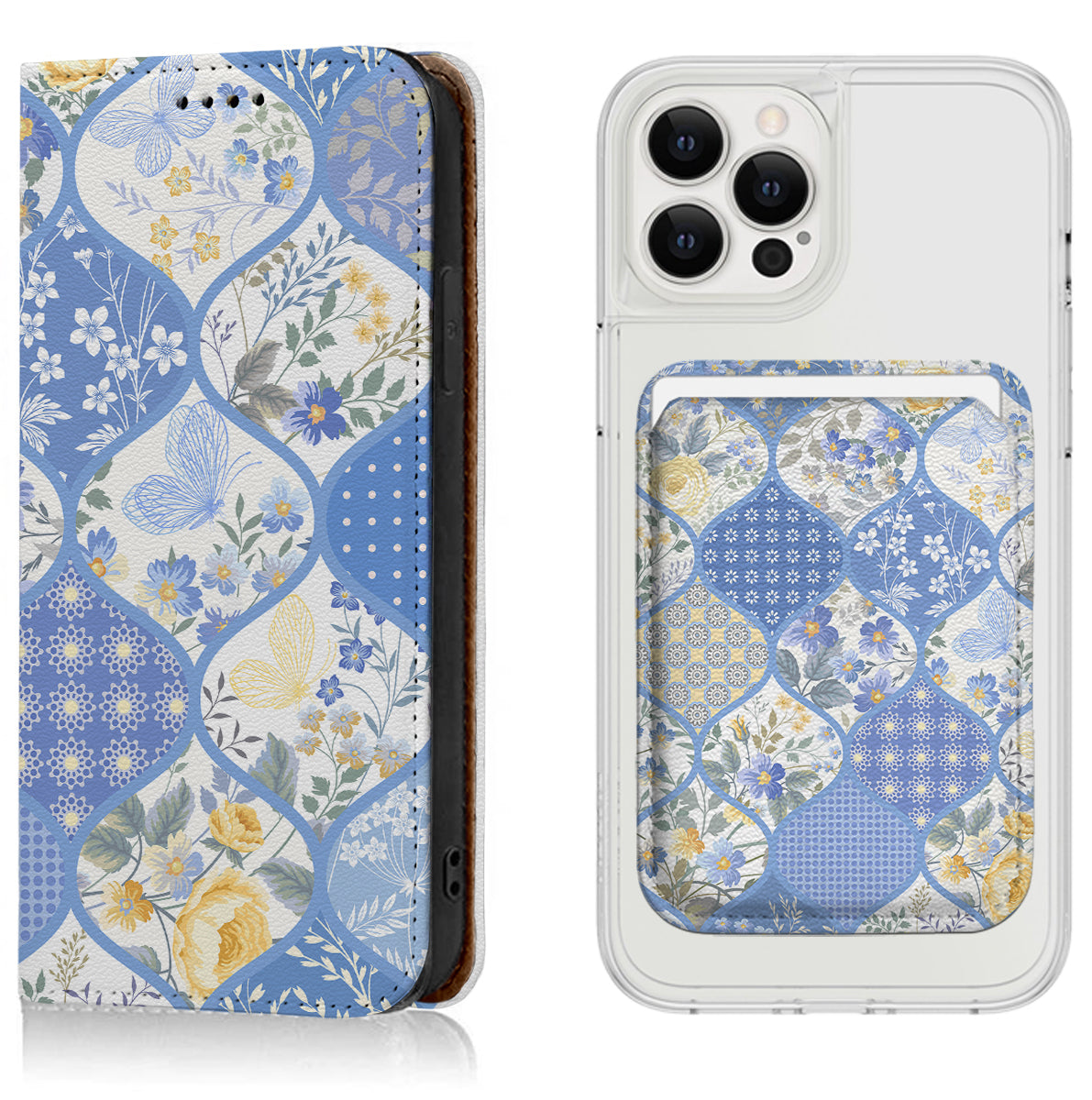 Patchwork Pattern iPhone Leather Case