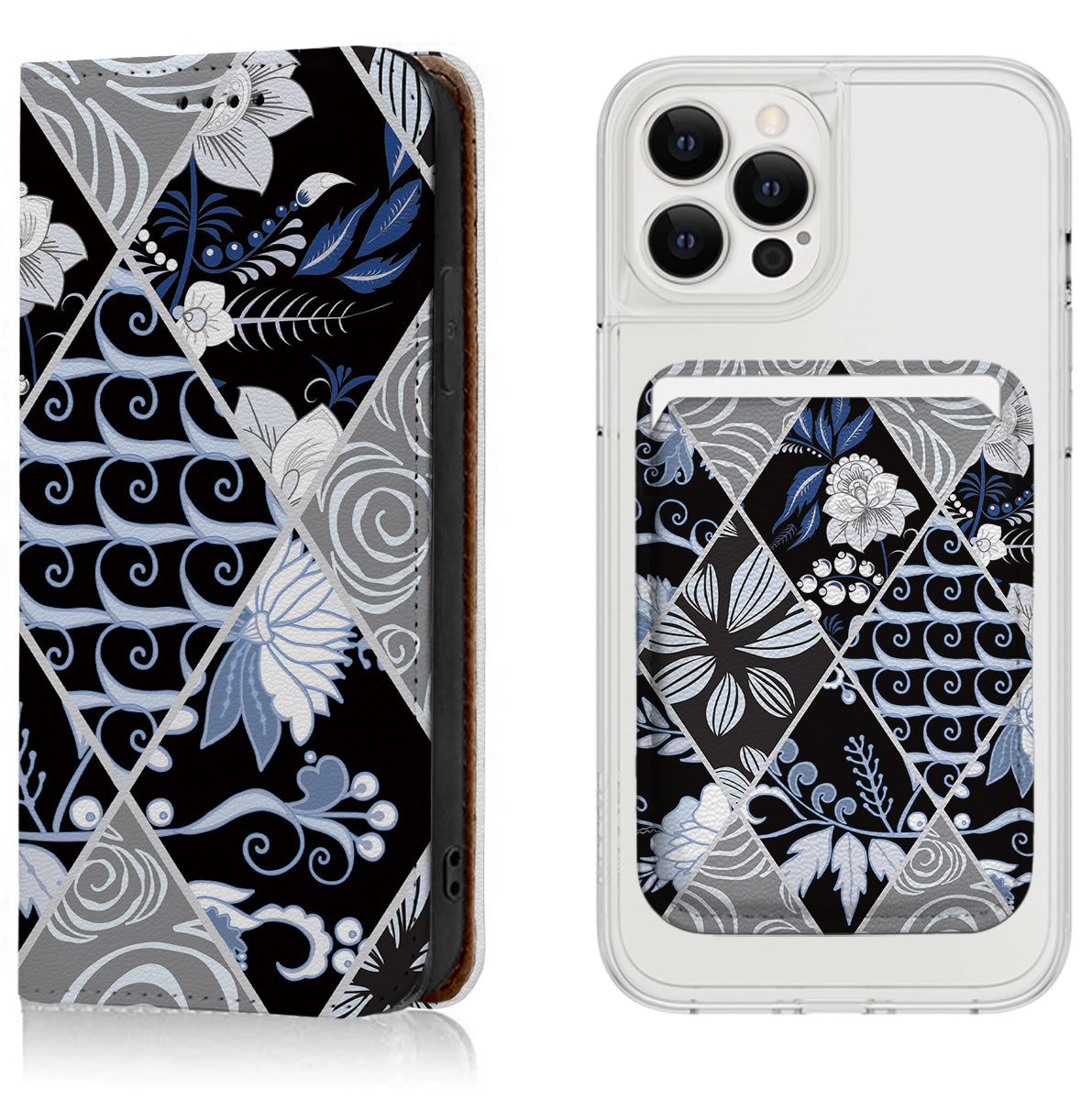 Patchwork Pattern iPhone Leather Case