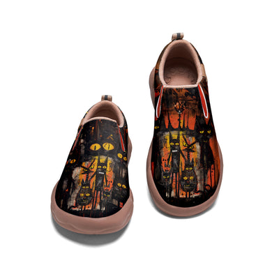 Halloween Black Cat Slip On