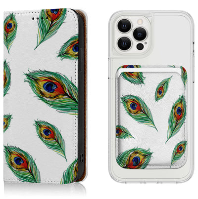 Green Peacock Feather iPhone Leather Case