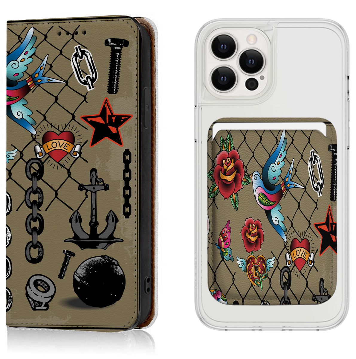 Tattoo Rose iPhone Leather Case