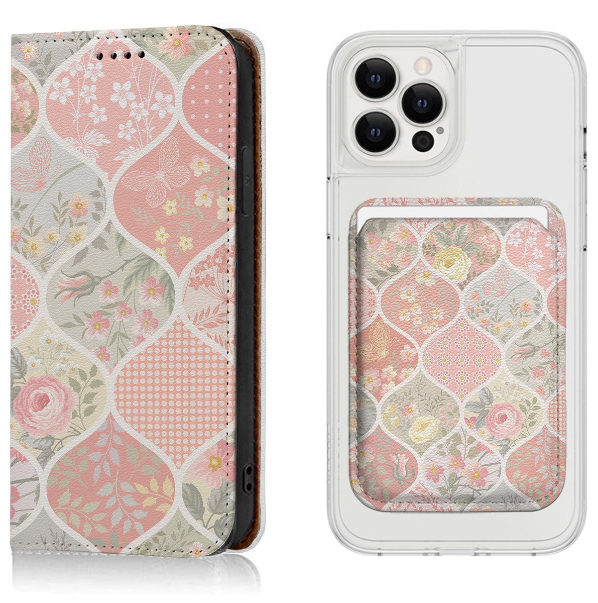 Patchwork Pattern iPhone Leather Case