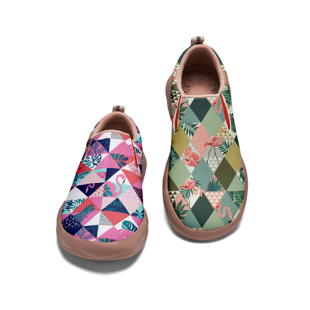 Flamingo Patchwork Slip On