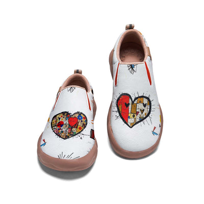 Graffiti Heart Slip On