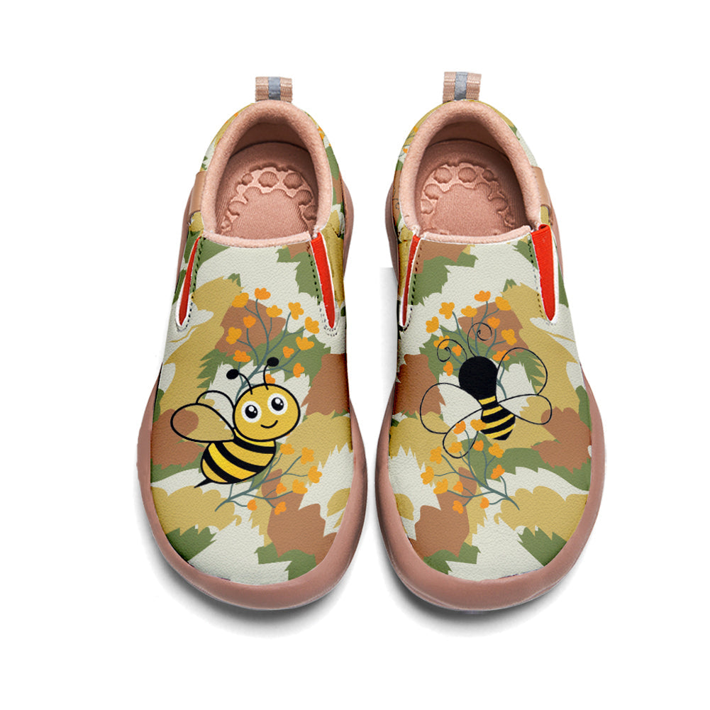 Green Camouflage Bee Slip On