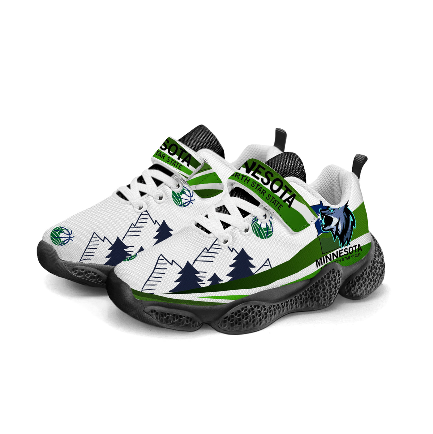 Minnesota Basketball Kids Running Shoes