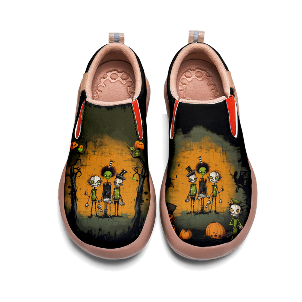 Halloween Pumpkin Zombie Slip On