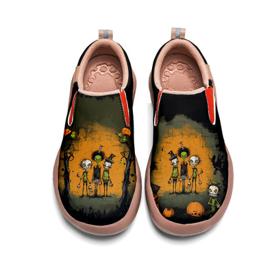 Halloween Pumpkin Zombie Slip On