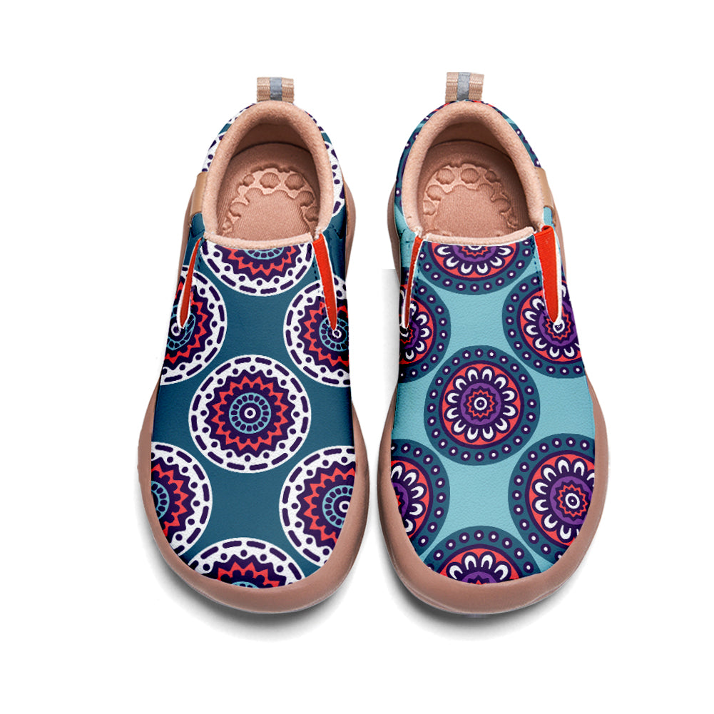 Cyan-Blue Mandala Slip On