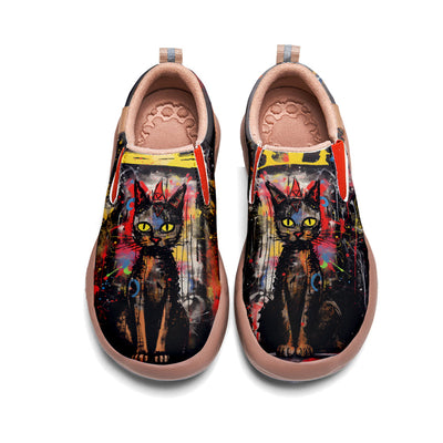 Graffiti Basquiat Cat Slip On