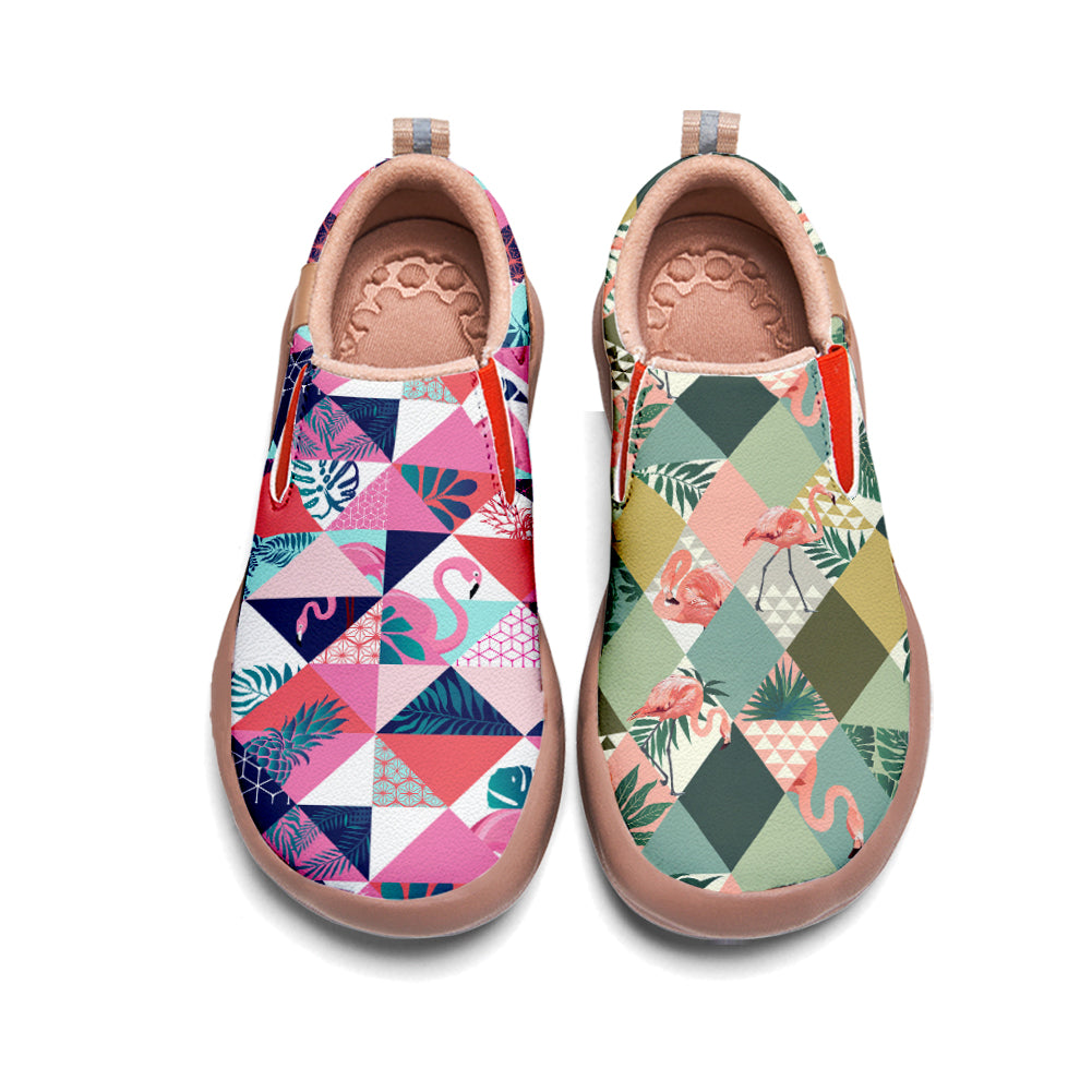 Flamingo Patchwork Slip On