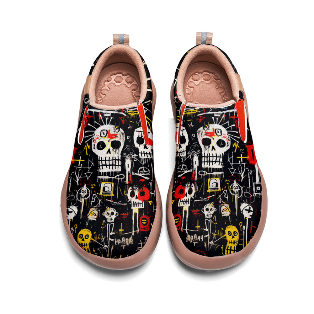 Graffiti Skull Slip On