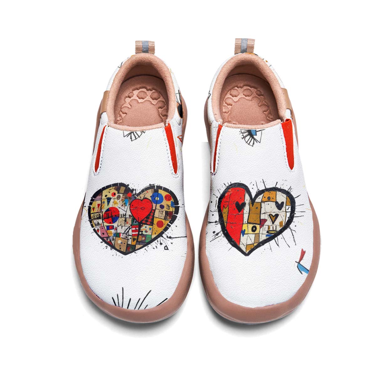 Graffiti Heart Slip On