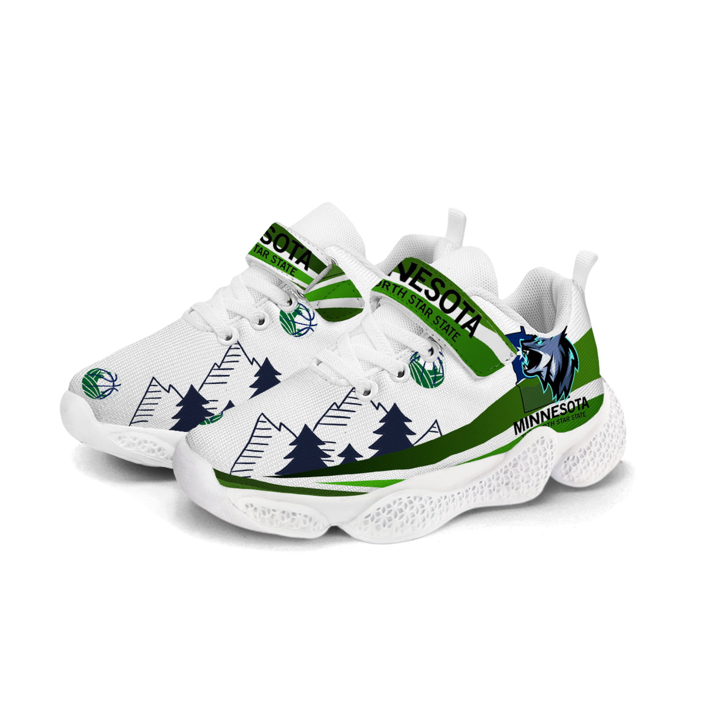 Minnesota Basketball Kids Running Shoes