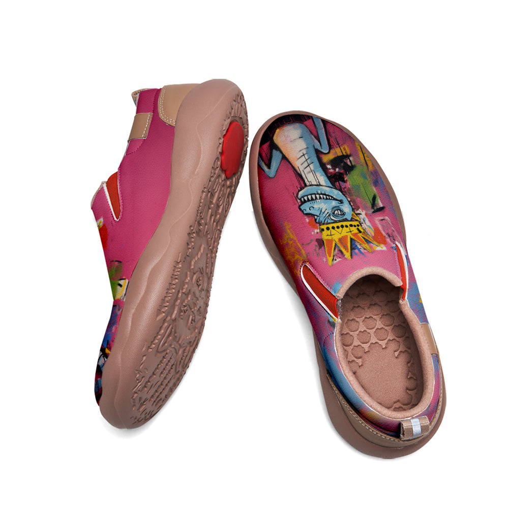 Graffiti Basquiat Dinosaur Slip On