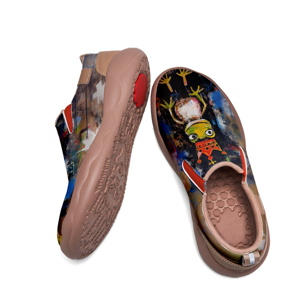 Graffiti Basquiat Frog Slip On