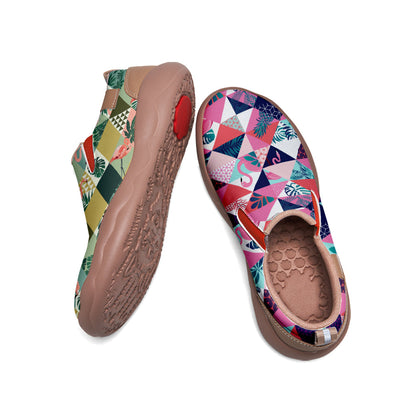 Flamingo Patchwork Slip On