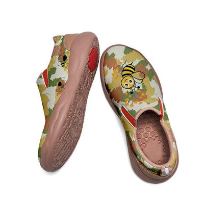 Green Camouflage Bee Slip On