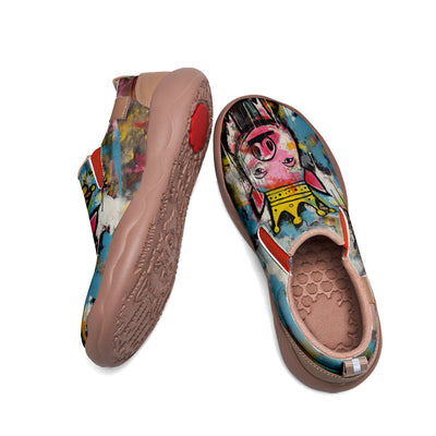 Graffiti Basquiat Pig Slip On