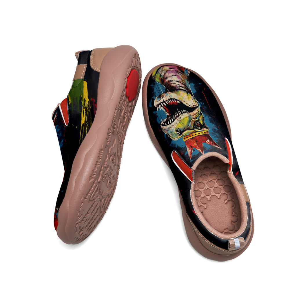 Graffiti Basquiat Dinosaur Slip On