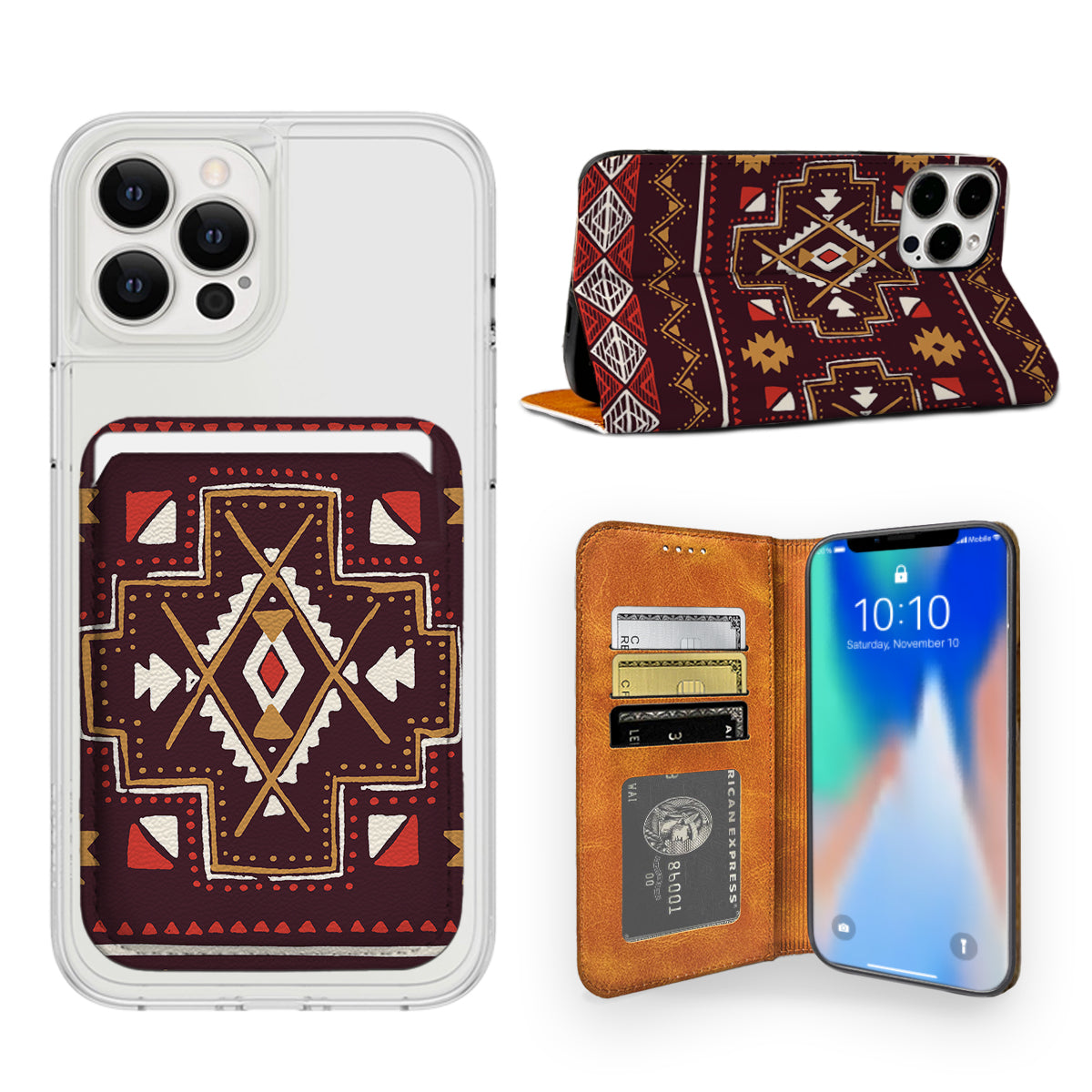 Aztec Pattern iPhone Leather Case